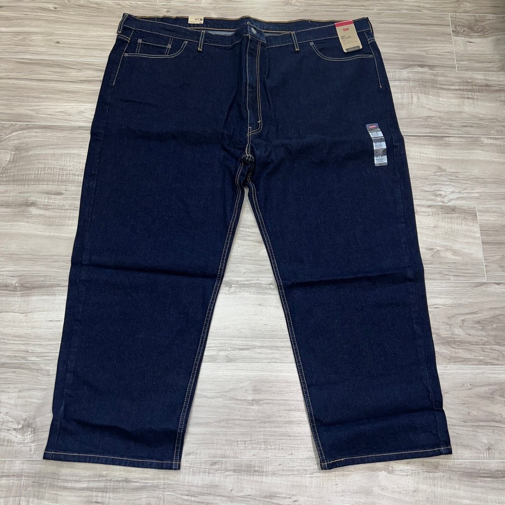 Levi's 550 Denim Jeans Men's Big & Tall Size W56 L30 Relaxed Fit Stretch